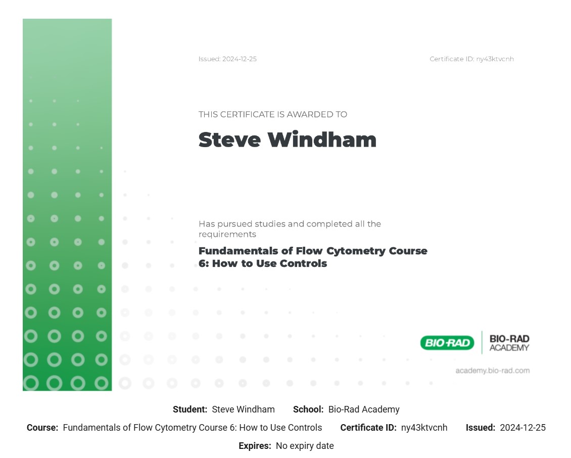 Fundamentals of Flow Cytometry Course 6 -- How to Use Controls 12.25.2024